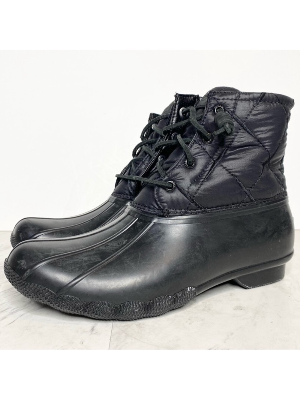 Sperry Saltwater Black Duck Rain Boot 8 1/2